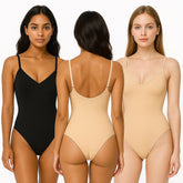 Women’s Shaping Bodysuit – Seamless Stretch Fit, Breathable Comfort, Everyday Layering Essential (Soft Sand & Midnight Smooth)